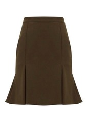 Alexander McQueen Pleated-hem wool-blend mini skirt