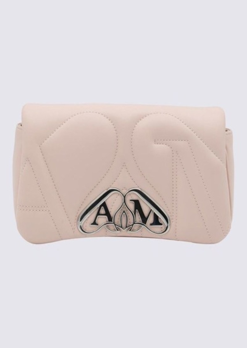 ALEXANDER MCQUEEN POWDER PINK LEATHER THE SEAL CROSSBODY BAG