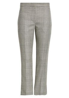 Alexander McQueen Prince of Wales Plaid Ankle Wool Cigarette Pants