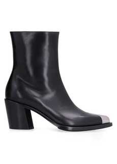 ALEXANDER MCQUEEN PUNK LEATHER ANKLE BOOTS