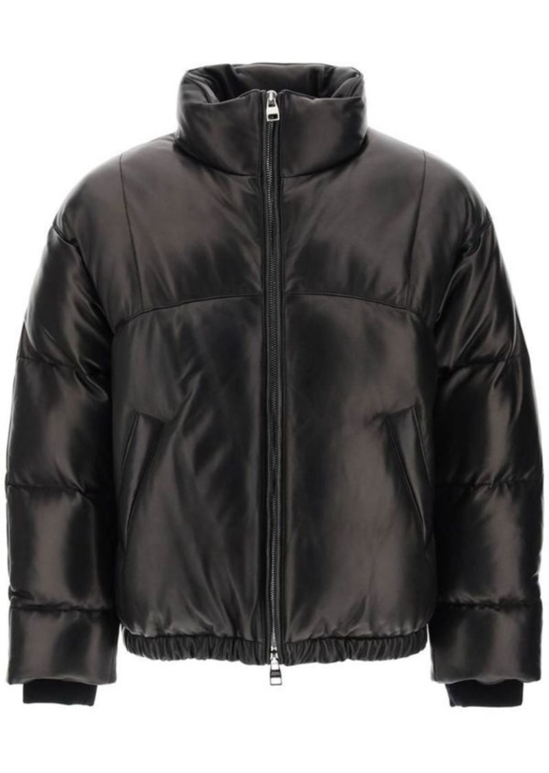 Alexander mcqueen quilted leather puffer jacket