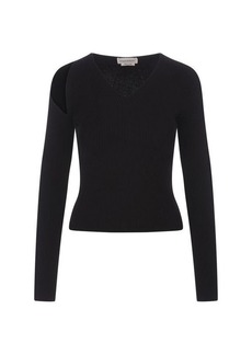 ALEXANDER MCQUEEN Ribbed Sweater With Cut-Out Detail