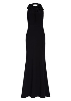 Alexander McQueen Ribbon Sleeveless Jersey Gown in Black at Nordstrom