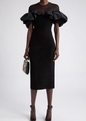 Alexander McQueen Ruffle Midi Dress