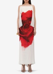 Alexander McQueen Shadow Rose Silk Chiffon Slipdress