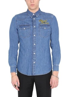 ALEXANDER MCQUEEN SHIRT WITH EMBROIDERED LOGO