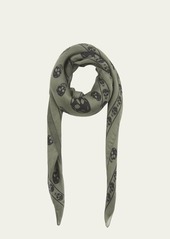 Alexander McQueen Silk Chiffon Skull Scarf