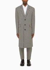 Alexander McQueen Single-breasted coat in with houndstooth pattern
