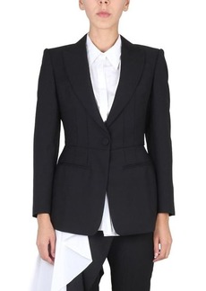 ALEXANDER MCQUEEN SINGLE-BREASTED JACKET WITH PLEATS