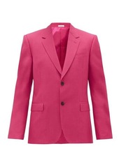 Alexander McQueen Single-breasted wool-blend crepe suit jacket