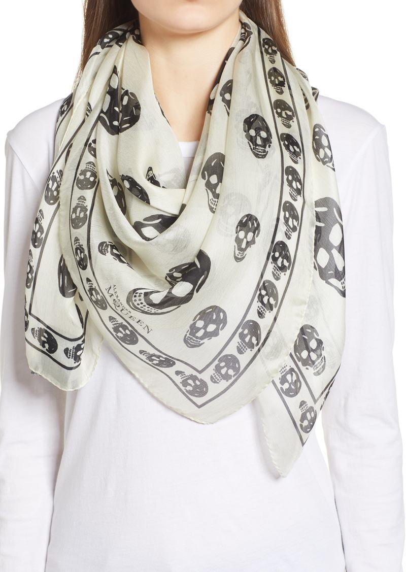 skull silk scarf