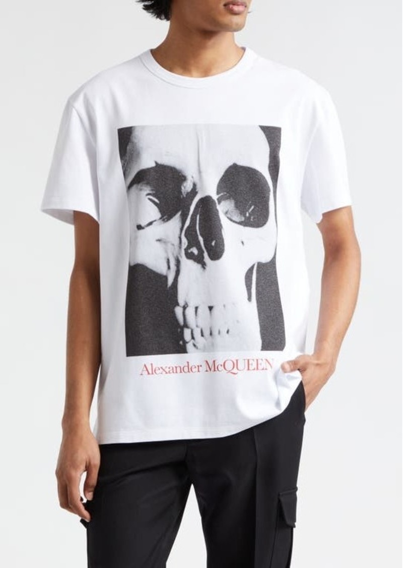 Alexander McQueen Skull Photo Graphic T-Shirt