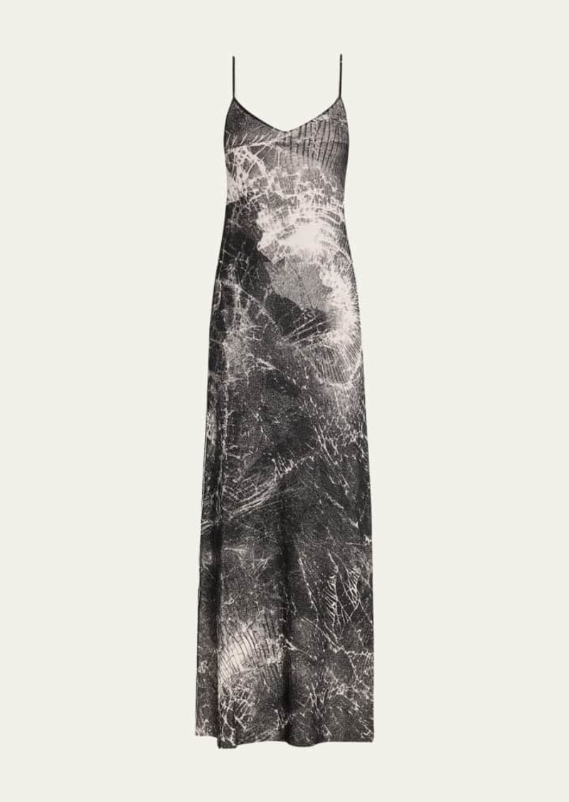 Alexander McQueen Sleeveless Smash Screen-Printed Dress