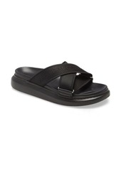 Alexander McQueen Slide Sandal in Black/Black/Silver at Nordstrom