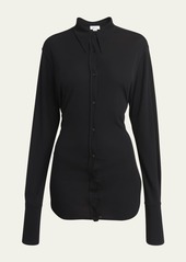 Alexander McQueen Split Hem Button Down Blouse