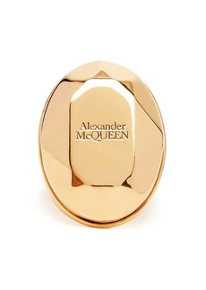 ALEXANDER MCQUEEN Stone logo ring