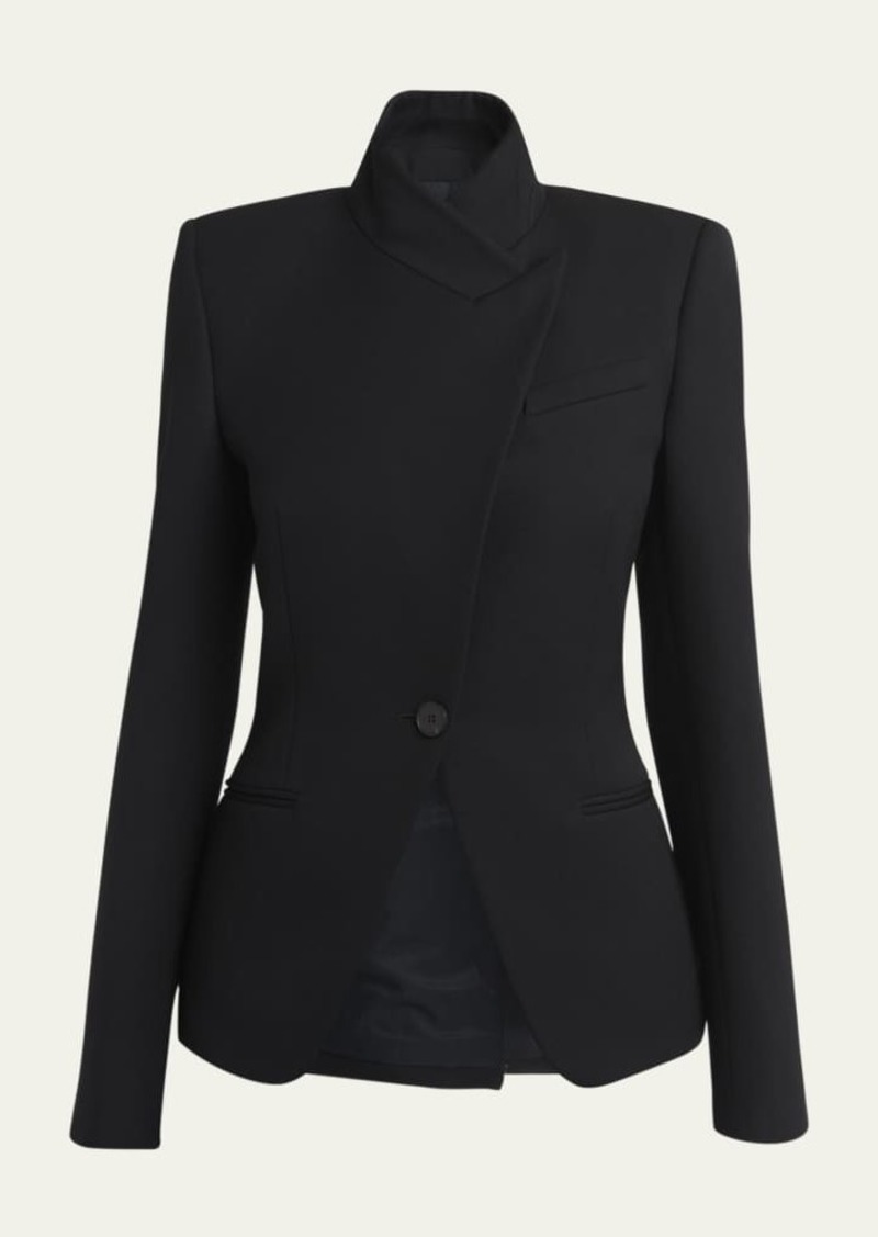 Alexander McQueen Structured Fitted Wool Blazer