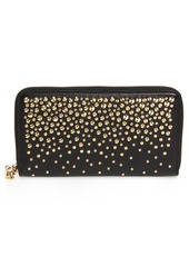 Alexander McQueen Studded Leather Continental Wallet in Black at Nordstrom