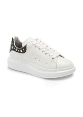 Alexander McQueen Studded Low Top Sneaker in White/Black at Nordstrom