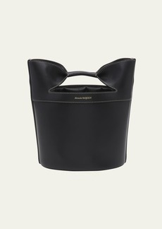 Alexander McQueen The Bucket Bow Leather Top-Handle Bag