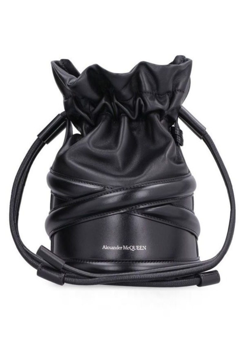 ALEXANDER MCQUEEN THE SOFT CURVE LEATHER BUCKET BAG