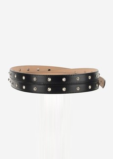 ALEXANDER MCQUEEN THIN DOUBLE STUDDED LEATHER BELT