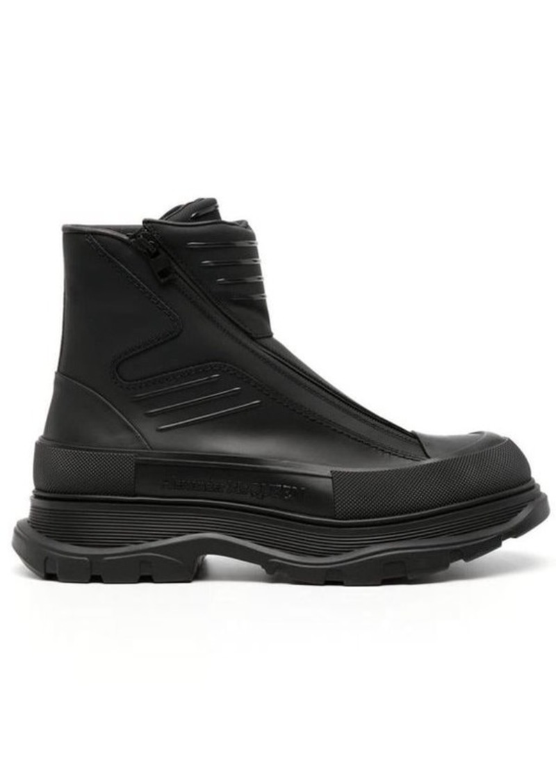 ALEXANDER MCQUEEN Tread Slick leather ankle boots