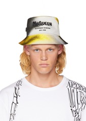 Alexander McQueen White Silhouette Bucket Hat