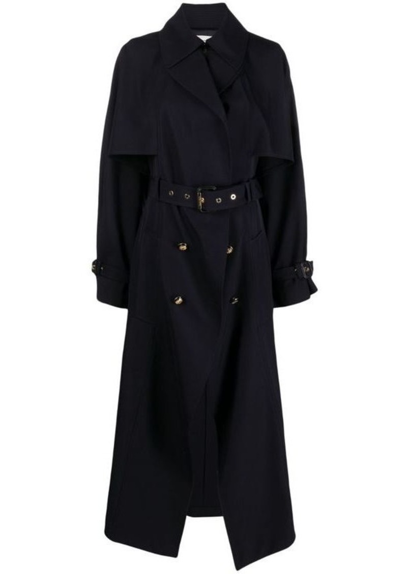 ALEXANDER MCQUEEN Wool and cotton blend trench coat