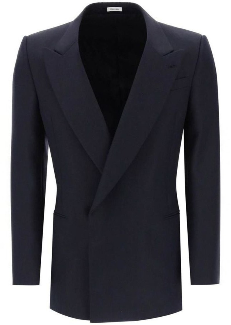 Alexander mcqueen wool and mohair double-breasted blazer