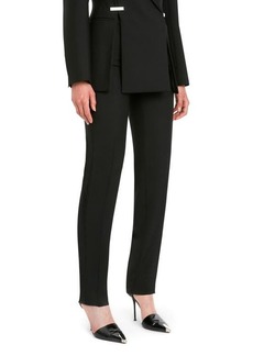 Alexander McQueen Wool & Mohair Cigarette Trousers in Black at Nordstrom
