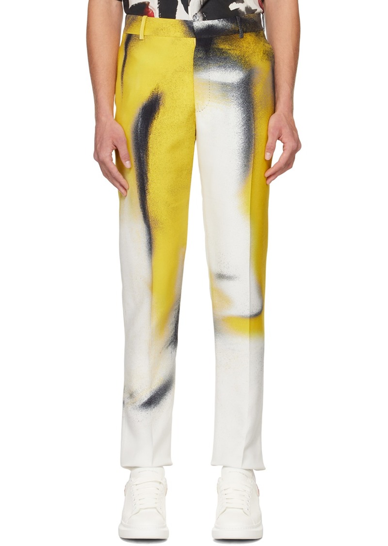 Alexander McQueen Yellow Silhouette Cigarette Trousers