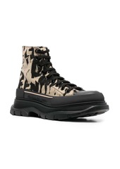 Alexander McQueen Graffiti Tread canvas boots