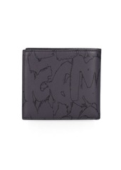 Alexander McQueen All Over Logo Leather Billfold Wallet