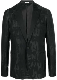 Alexander McQueen all-over logo-print blazer