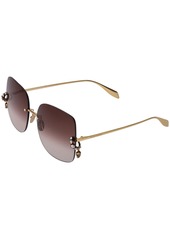 Alexander McQueen Am0390s Jeweled Metal Sunglasses