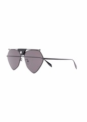 Alexander McQueen angular pilot-frame sunglasses