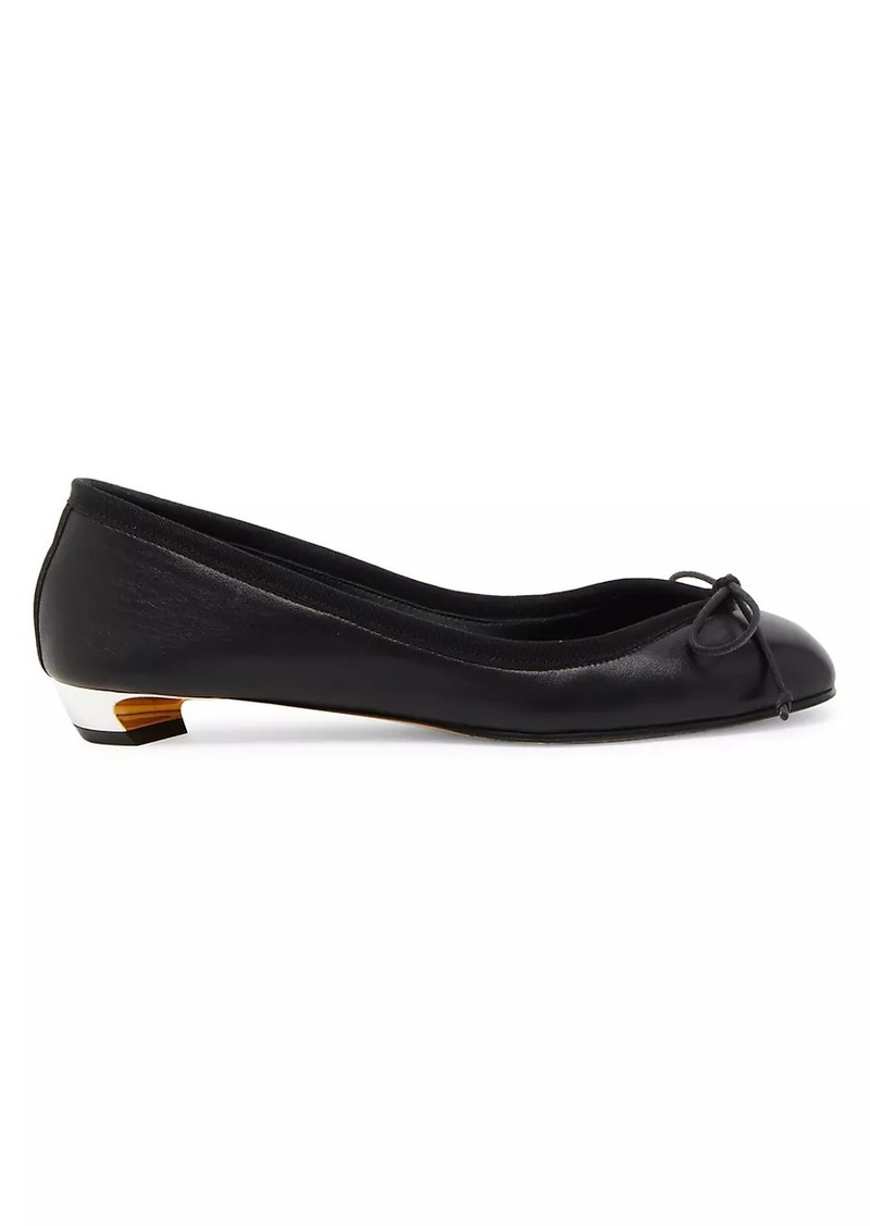 Alexander McQueen Armadillo Leather Ballerina Flats