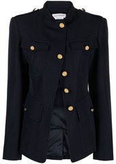 Alexander McQueen asymmetric military jacket