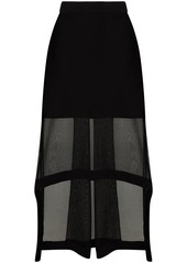 Alexander McQueen asymmetric panelled midi skirt