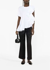 Alexander McQueen asymmetric ruffled T-shirt