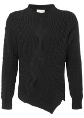 Alexander McQueen Asymmetric Wool & Cashmere Knit Sweater