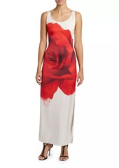 Alexander McQueen Bleeding Rose Silk Gown