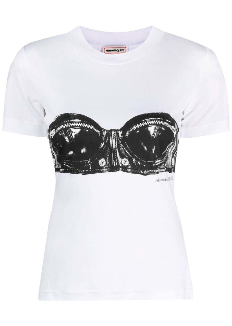 Alexander McQueen bra-print T-shirt