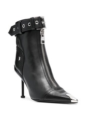 Alexander McQueen buckle-fastening leather ankle boots