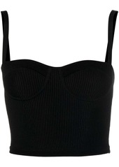 Alexander McQueen bustier-style ribbed crop top