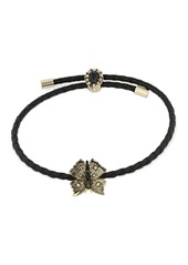 Alexander McQueen Butterfly Friendship Leather Bracelet