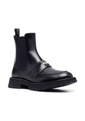 Alexander McQueen calf leather chelsea boots