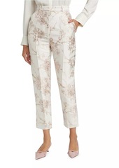 Alexander McQueen Cherry Blossom Jacquard Pants