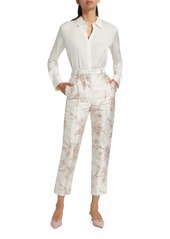 Alexander McQueen Cherry Blossom Jacquard Pants